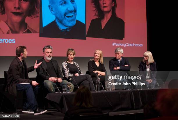 Jez Butterworth, Paris Lees, Joely Richardson, Tom Courtenay and Rita Tushingham during the Working Class Heroes event, a series of discussions and...
