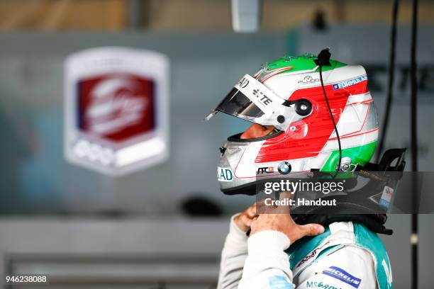 In this handout provided by FIA Formula E, Antonio Felix da Costa , MS + AD Andretti Formula E Team, Andretti ATEC-03. During the Rome ePrix, Round 7...