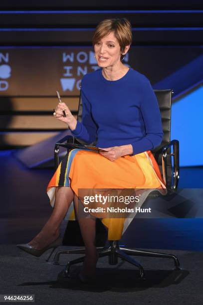 Jounalist Cindi Leive speaks onstage at the 2018 Women In The World Summit at Lincoln Center on April 14, 2018 in New York City.