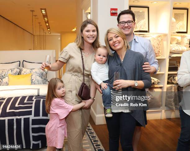 Jenna Bush Hager and Dylan Dreyer attend "Siriously Delicious" by Siri Daly book launch event at Williams Sonoma Columbus Circle on April 14, 2018 in...