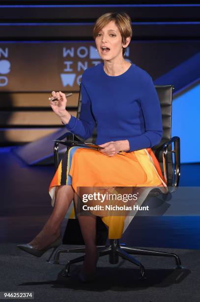 Jounalist Cindi Leive speaks onstage at the 2018 Women In The World Summit at Lincoln Center on April 14, 2018 in New York City.