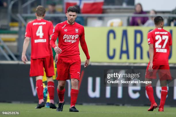 Danny Holla of FC Twente during the Dutch Eredivisie match between ADO Den Haag v Fc Twente at the Cars Jeans Stadium on April 14, 2018 in Den Haag...