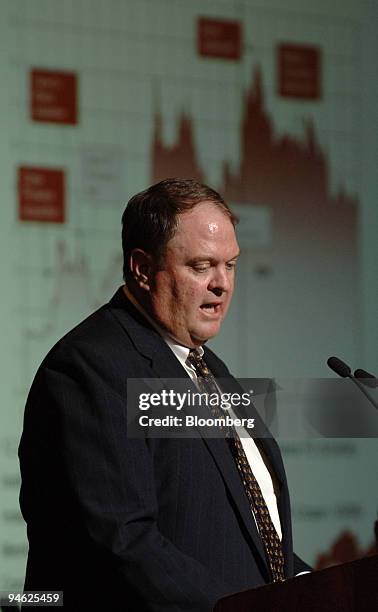 Bill Pennington, chief financial officer of Teton Energy Corp., speaks at the Eleventh Oil & Gas Conference in Denver, Colorado on Wednesday, August...