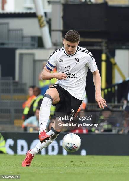Tom Cairney, Captain of Fulham during the Sky Bet Championship match between Fulham and Brentford at Craven Cottage on April 14, 2018 in London,...