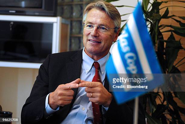 Bjorn Rosengren, executive vice-president of Atlas Copco speaks during an interview in his office in Stockholm, Sweden, Thursday, June 1, 2006....