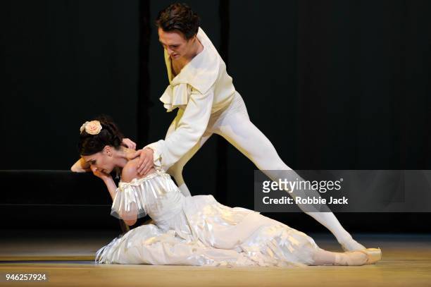 Lauren Cuthbertson as Marguerite and Matthew Ball as Armand in the Royal Ballet's production of Frederick Ashton's Marguerite and Armand at The Royal...