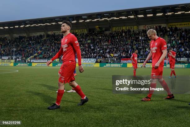 Danny Holla of FC Twente, Richard Jensen of FC Twente during the Dutch Eredivisie match between ADO Den Haag v Fc Twente at the Cars Jeans Stadium on...