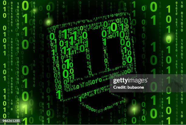 Bar Graph On Computer Binary Code Vector Pattern Background High-Res ...