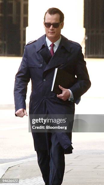 Matthew Mellon arrives at Southwark Crown Court, in London, U.K. On Thursday, April 26, 2007. London private detectives spied on Tamara Mellon, owner...