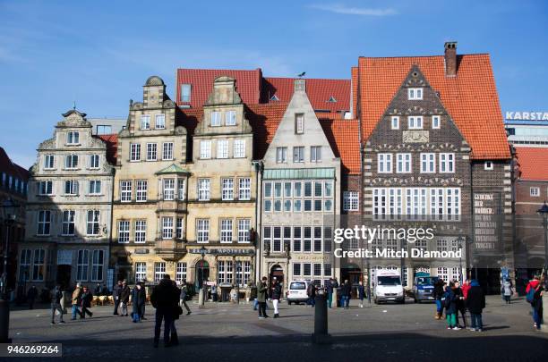 bremen market square - bremen rathaus stock-fotos und bilder