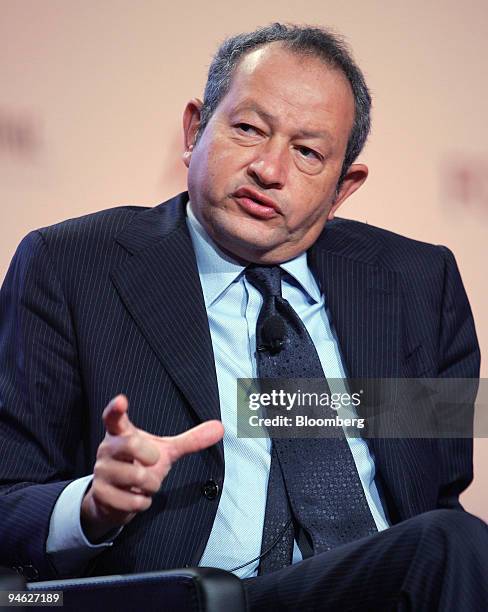 Orascom chairman and chief executive Naguib Sawiris speaks during the opening session of the 3GSM World Congress Asia in Singapore on Monday, October...