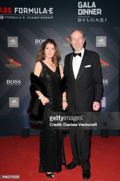 Alessandra Repini and Arturo Artom attend FIA Formula E Gala Dinner at Villa Miani on April 14, 2018 in Rome, Italy.