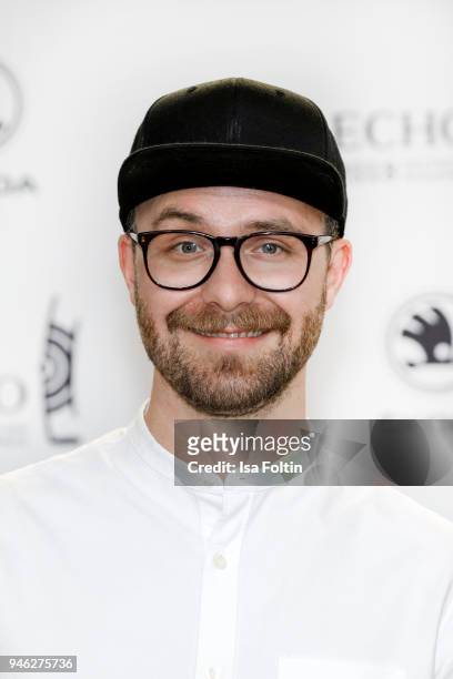 German singer Mark Forster arrives for the Echo Award at Messe Berlin on April 12, 2018 in Berlin, Germany.