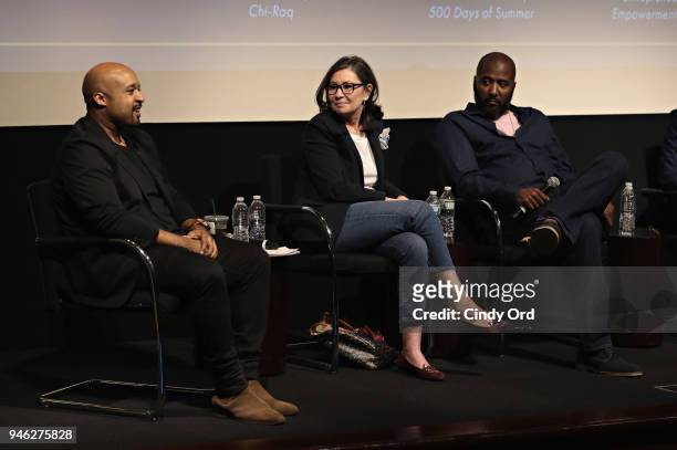 Moderator Mike Muse, producer Donna Gigliotti and writer/ director Malcolm Lee speak as The Academy of Motion Picture Arts & Sciences presents the...