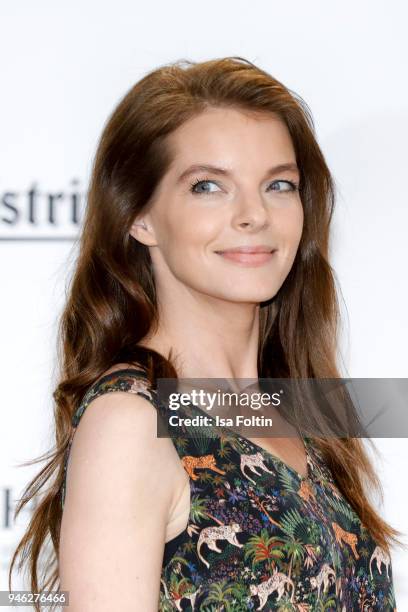 German singer Yvonne Caterfeld arrives for the Echo Award at Messe Berlin on April 12, 2018 in Berlin, Germany.