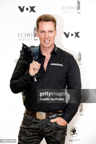 Juergen Milski arrives for the Echo Award at Messe Berlin on April 12, 2018 in Berlin, Germany.