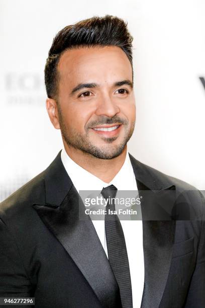 Puerto-Rican singer Luis Fonsi arrives for the Echo Award at Messe Berlin on April 12, 2018 in Berlin, Germany.