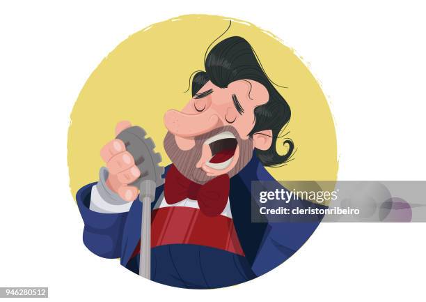 singer - nightclub singer stock illustrations