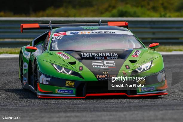 Lamborghini Huracan GT3 of Imperiale Racing driven by Riccardo Agostini and Rik Breukers during free practice of International GT Open, at the...