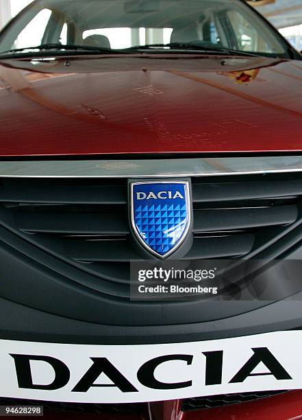 The newest edition of the Dacia Logan is seen at a dealership in Bucharest, Romania, on Feb. 23, 2007. With the Logan, Renault set out to design an...