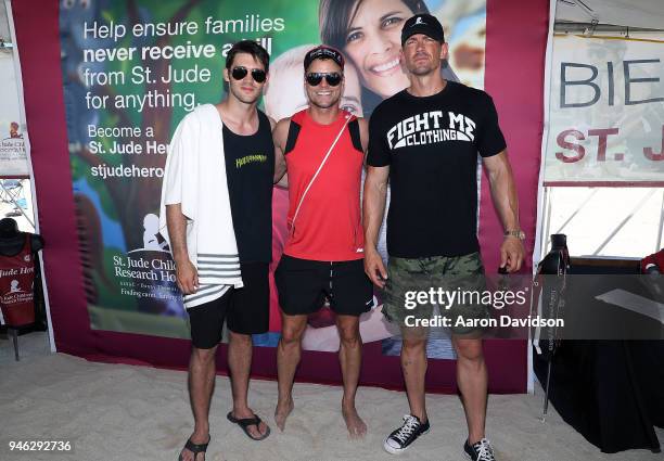 Steven McQueen, Colin Egglesfield and Steve Howey attends St. Jude Children's Research Hospital Patient's Family Participates In The 2018 South Beach...