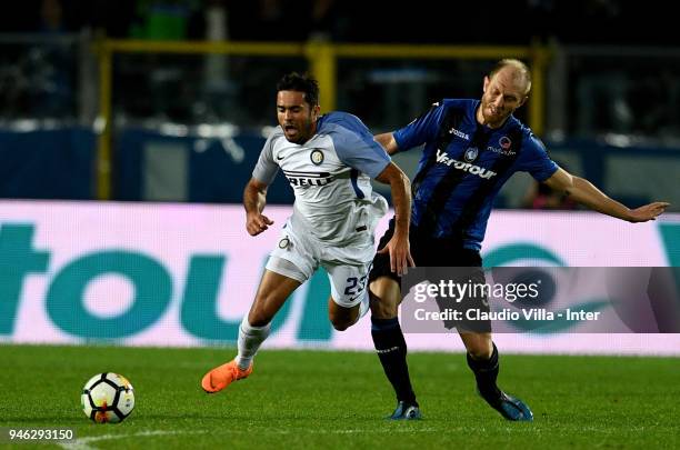 Citadin Martins Eder of FC Internazionale in action during the serie A match between Atalanta BC and FC Internazionale at Stadio Atleti Azzurri...