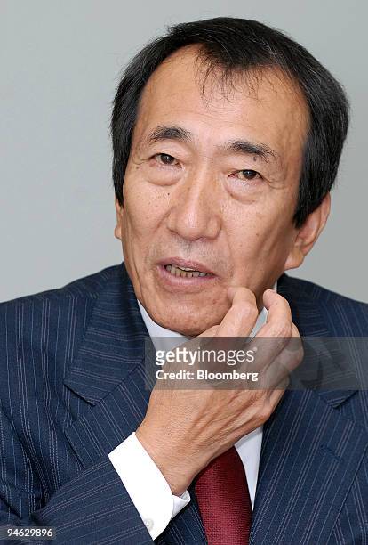 Masao Nakamura, president of NTT DoCoMo Inc., speaks during an interview at the company's headquarters in Tokyo, Japan, on Thursday, June 14, 2007....
