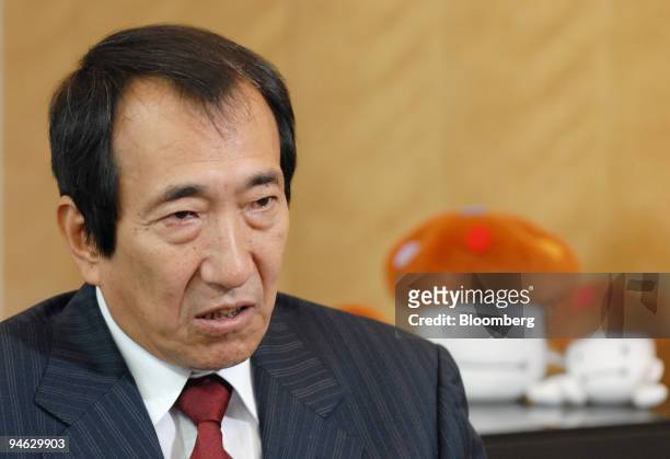 Masao Nakamura, president of NTT DoCoMo Inc., speaks during an interview at the company's headquarters in Tokyo, Japan, on Thursday, June 14, 2007....
