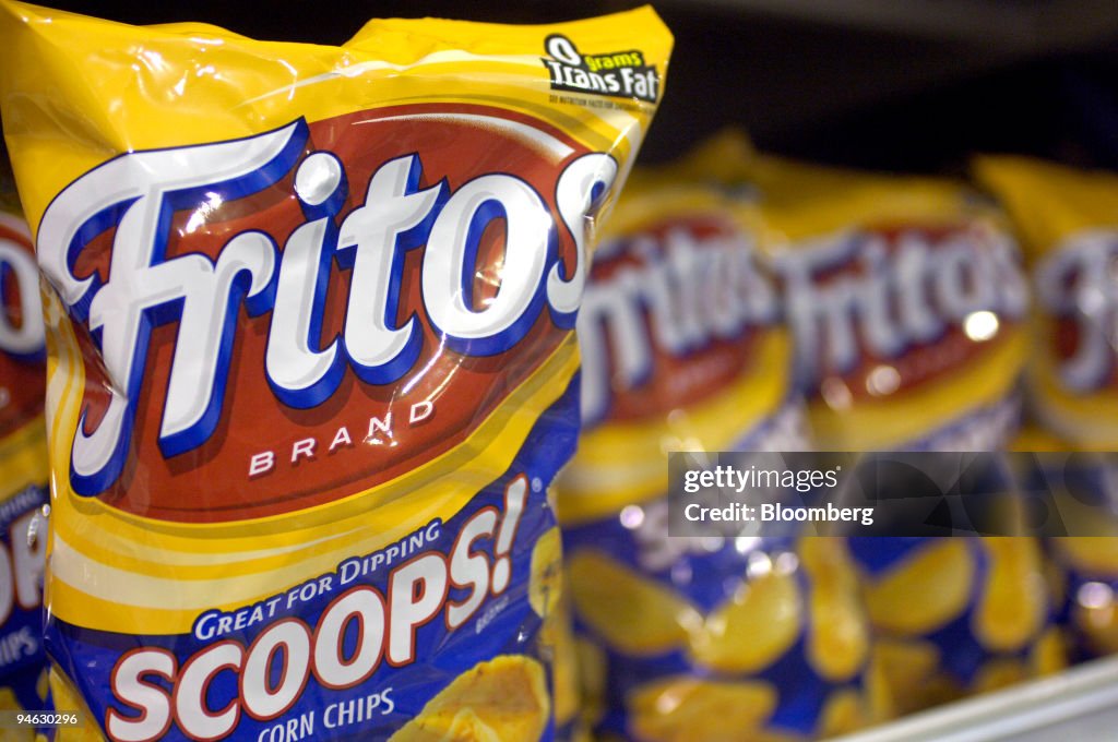 Bags of Fritos corn chips, made by Frito-Lay North America,
