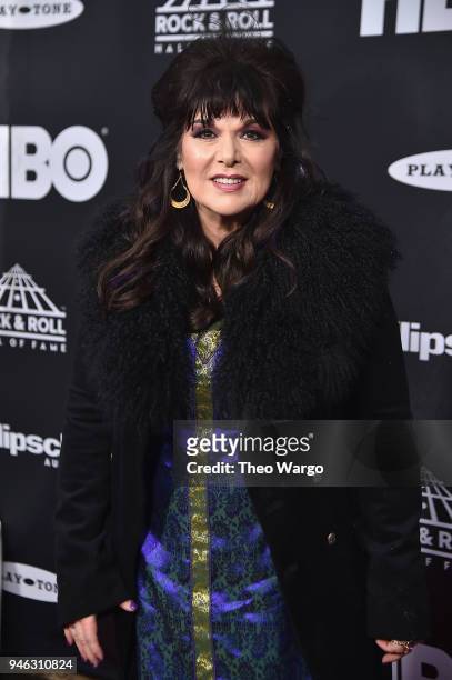 Recording artist Ann Wilson attends the 33rd Annual Rock & Roll Hall of Fame Induction Ceremony at Public Auditorium on April 14, 2018 in Cleveland,...