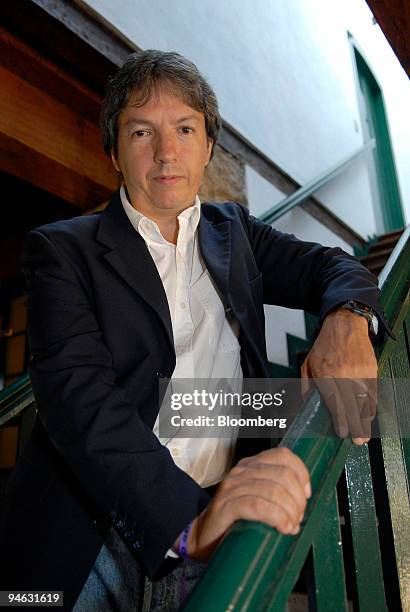 David Toscana, Mexican writer and author "El Ultimo Lector" and "Santa Maria del Circo?, poses during the Parati International Literary Festival in...