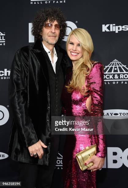 Howard Stern and Beth Stern attend the 33rd Annual Rock & Roll Hall of Fame Induction Ceremony at Public Auditorium on April 14, 2018 in Cleveland,...