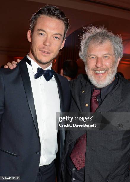 Formula E racing driver Andre Lotterer and Malcolm Venville attend the ABB FIA Formula E Gala Dinner hosted by Bulgari at Villa Miani on April 14,...