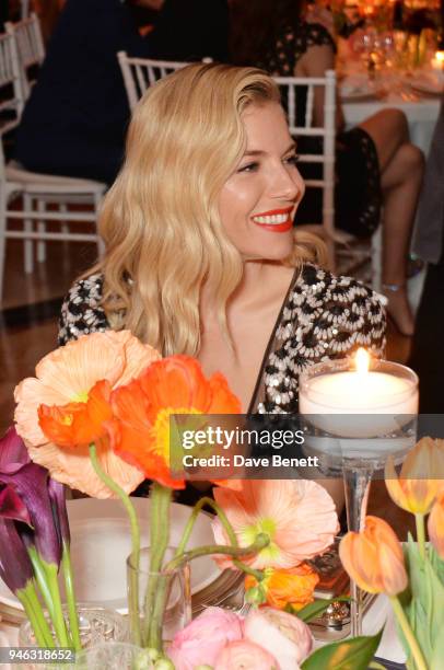 Sienna Miller attends the ABB FIA Formula E Gala Dinner hosted by Bulgari at Villa Miani on April 14, 2018 in Rome, Italy.