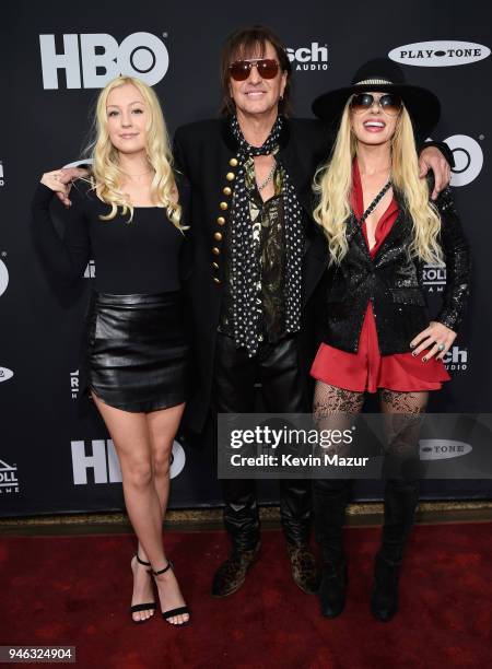 Ava Sambora, inductee Richie Sambora of Bon Jovi and Orianthi attend the 33rd Annual Rock & Roll Hall of Fame Induction Ceremony at Public Auditorium...