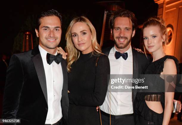 Nelson Piquet Jr, Carmen Jorda, Jean-Eric Vergne and Petra Silander attend the ABB FIA Formula E Gala Dinner hosted by Bulgari at Villa Miani on...