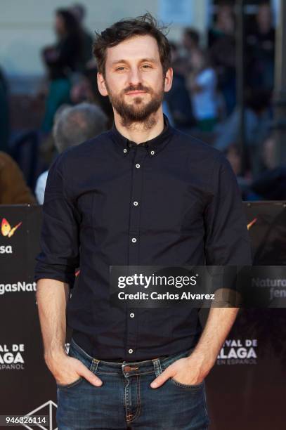 Actor Raul Arevalo attends the Malaga Sur award ceremony during the 21th Malaga Film Festival at the Cervantes Theater on April 14, 2018 in Malaga,...