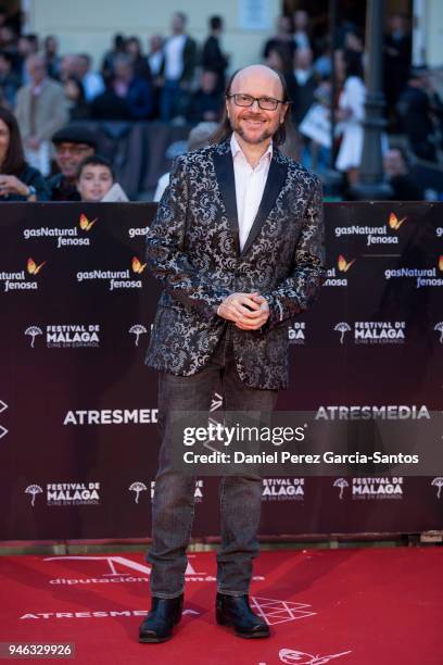 Santiago Segura attends the 'The Queen of Fear' premiere during the 21th Malaga Film Festival 2018 at the Cervantes Theater on April 14, 2018 in...