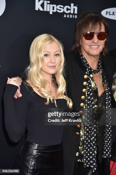 Ava Elizabeth Sambora and inductee Richie Sambora of Bon Jovi attend the 33rd Annual Rock & Roll Hall of Fame Induction Ceremony at Public Auditorium...