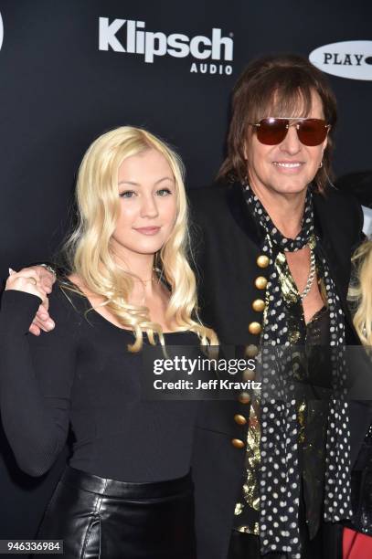 Ava Elizabeth Sambora and inductee Richie Sambora of Bon Jovi attend the 33rd Annual Rock & Roll Hall of Fame Induction Ceremony at Public Auditorium...