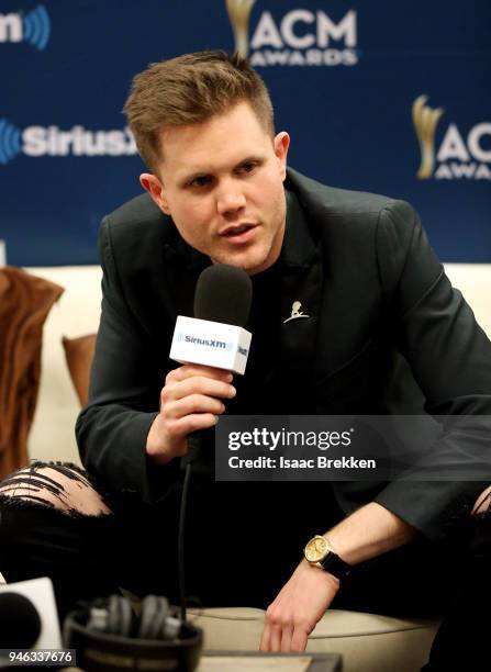 Trent Harmon attends SiriusXM's The Highway channel broadcast backstage at the Academy of Country Music Awards on April 14, 2018 in Las Vegas, Nevada.