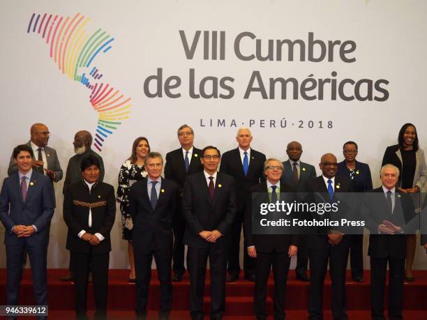 Family photo - Presidents and Heads of State attending to the VIII Summit of the Americas. The event takes place on April 13rd and 14th, 2018 at...