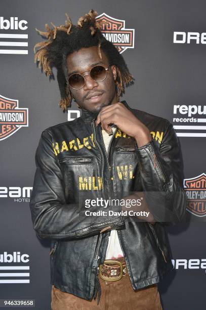 Shaboozey attends Republic Records and Dream Hotels Present "The Estate" at Zenyara on April 14, 2018 in Coachella, California.