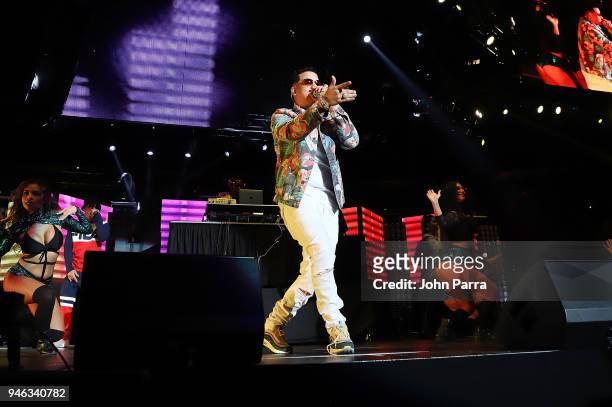 Alvarez performs at Miami Bash 2018 at American Airlines Arena on April 14, 2018 in Miami, Florida.