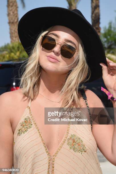 Veronica Dunne parties with Dream Hotels at Republic Records and Dream Hotels present The Estate at Zenyara on April 14, 2018 in Coachella,...
