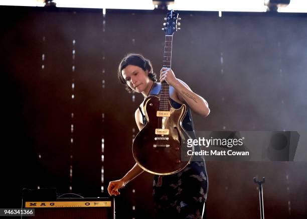 Adrianne Lenker of Big Thief performs onstage during 2018 Coachella Valley Music And Arts Festival Weekend 1 at the Empire Polo Field on April 14,...