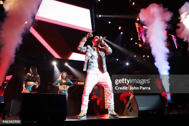 Alvarez performs at Miami Bash 2018 at American Airlines Arena on April 14, 2018 in Miami, Florida.