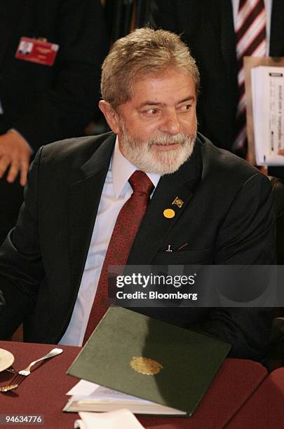 Luiz Inacio Lula da Silva, Brazil's president, attends the XXXIV Mercosur Summit in Montevideo, Uruguay, on Tuesday, Dec. 18, 2007. The Mercosur...