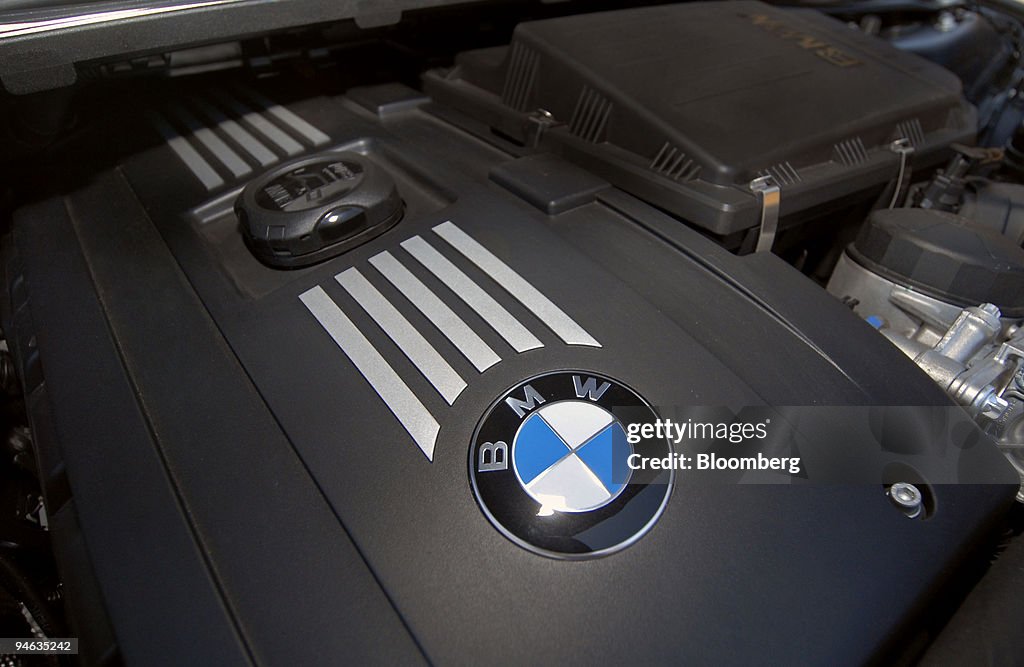 The engine of the new BMW 2007 335i is pictured on Wednesday