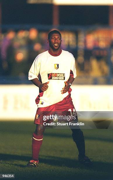 Mark Blake of Mansfield Town in action during the Nationwide League Division Three match against Macclesfield Town played at Moss Rose, in...
